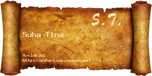 Suha Tina névjegykártya